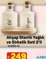 RAKLE AHŞAP STANTLI YAĞLIK VE SİRKELİK SETİ 2X200 ML 2'Lİ